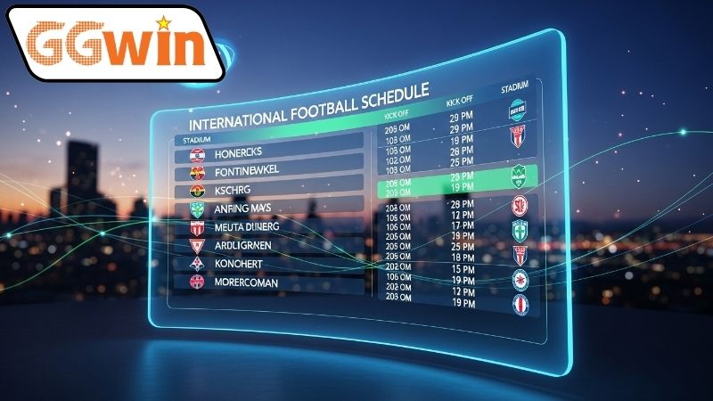 Lịch bóng đá quốc tế hôm nay tại GGWIN có gì nổi bật?