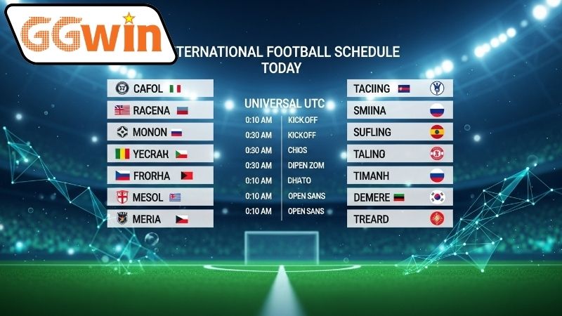 Cách tra cứu lịch bóng đá quốc tế hôm nay tại GGWIN